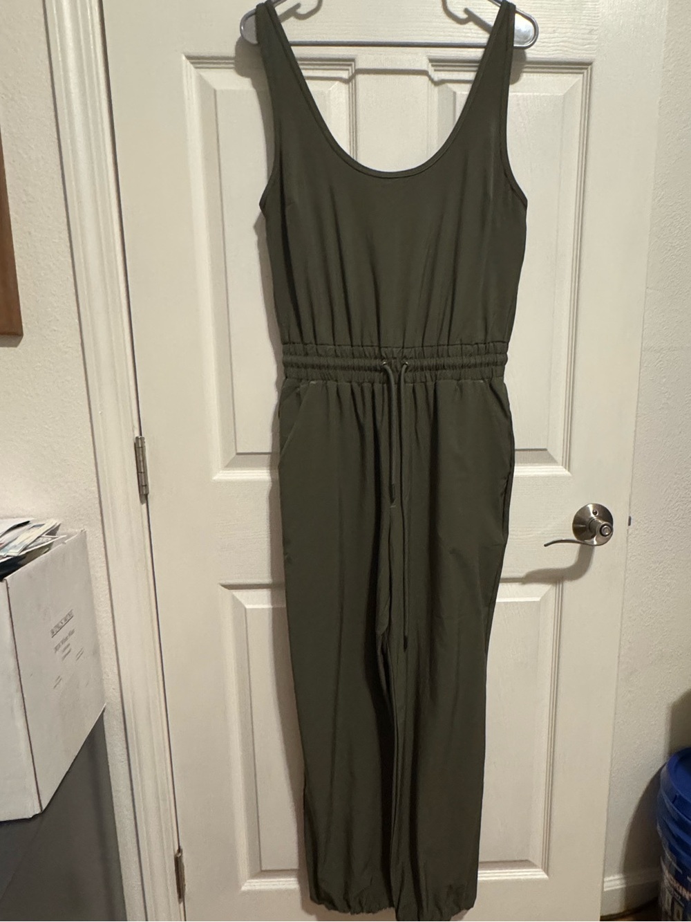 Abercrombie & Fitch Olive Traveler Jumpsuit